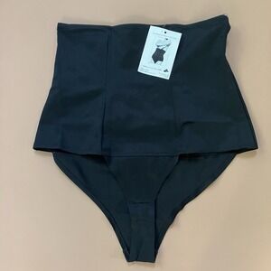 Bodyslimmers Nancy Ganz Full Brief‎ Black 3X VTG 320 NOS Hi-waisted Belly Buster